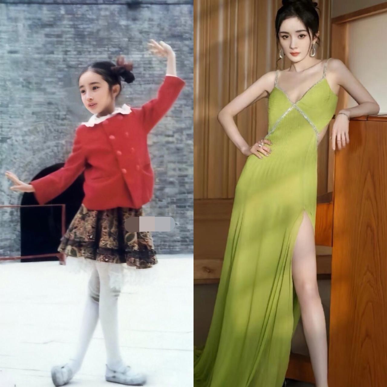 杨幂这种身材就是天生的，长胳膊长腿，很纤细的腰身就是吃应该也吃不胖。那么小