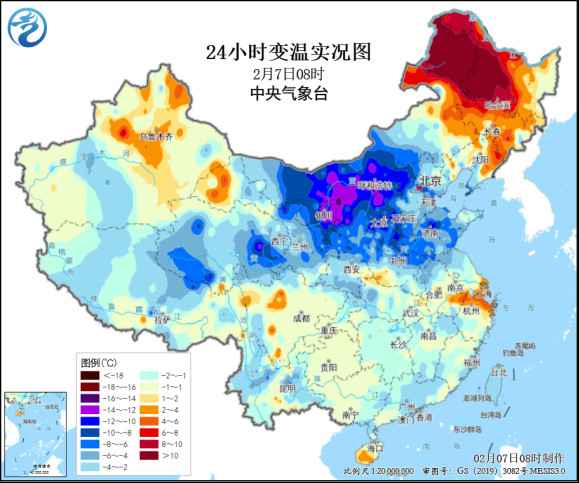 昨夜今晨的风有多冷? 山东5市有雪, 德州宁津最低气温-14.3℃