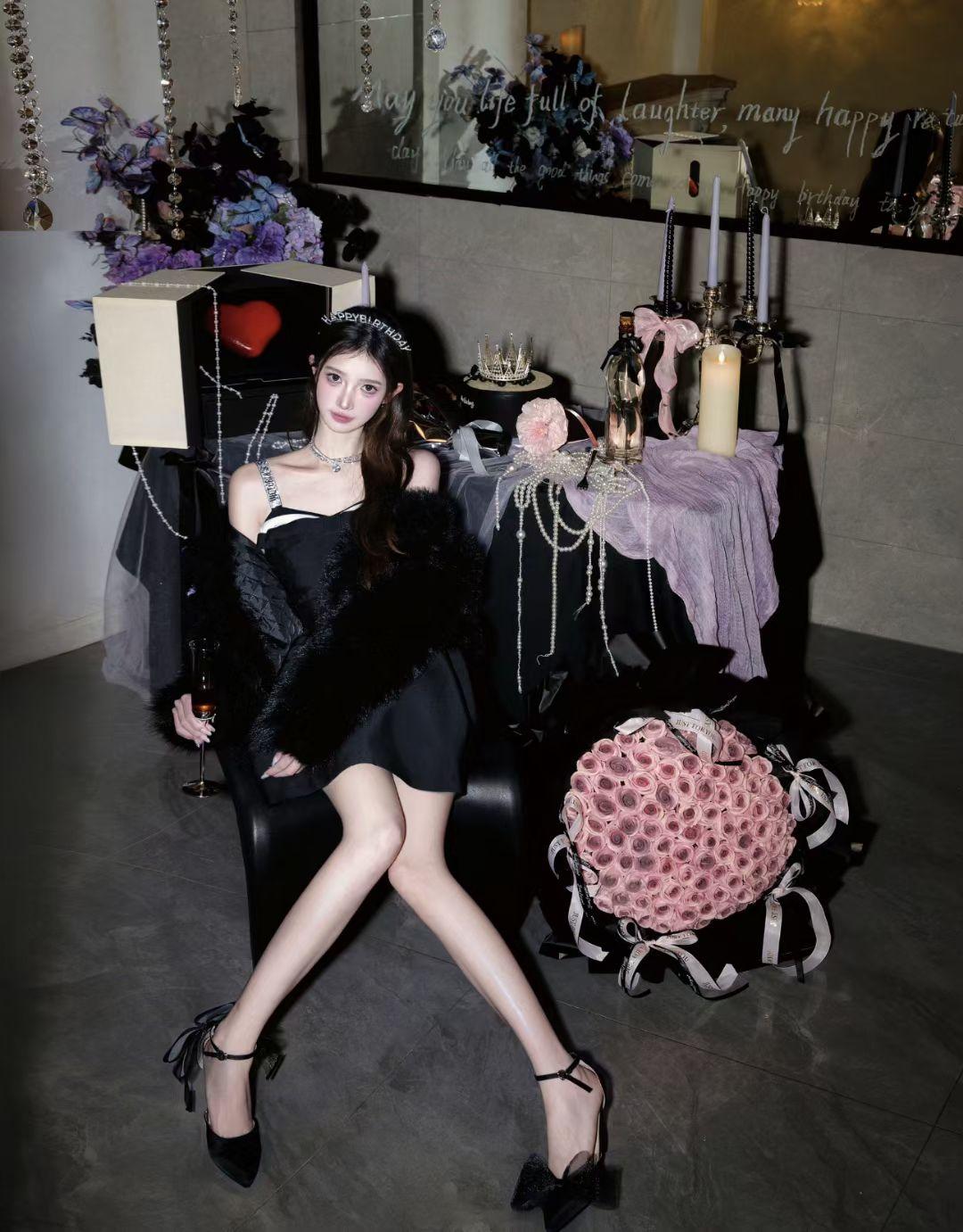 少女摄影|NO.0240期少女梦幻唯美写真黑色最显华贵气质