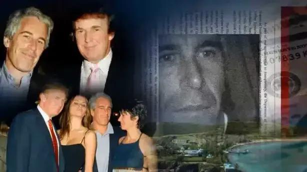 大瓜，美国社交媒体上正在流传一张爱泼斯坦和特朗普现任夫人梅拉尼娅·特朗普比较亲热