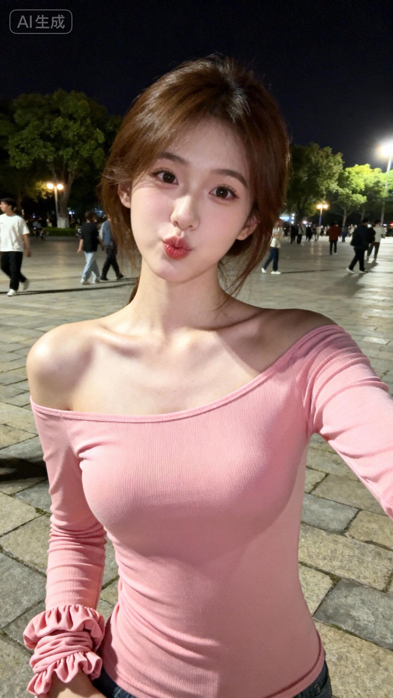 夜色如墨，美人如画。美女的魅力能有多大？清瘦身材好还是微胖身材好?瘦身美还是