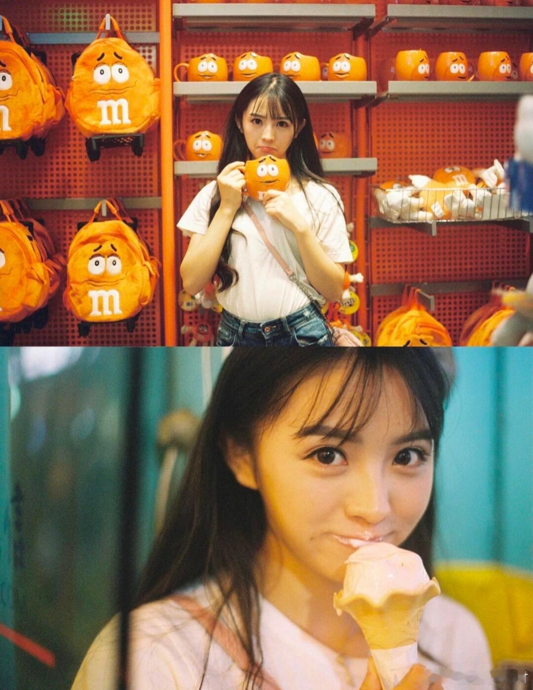 田曦薇素人时期的写真，真的是原生态的萌