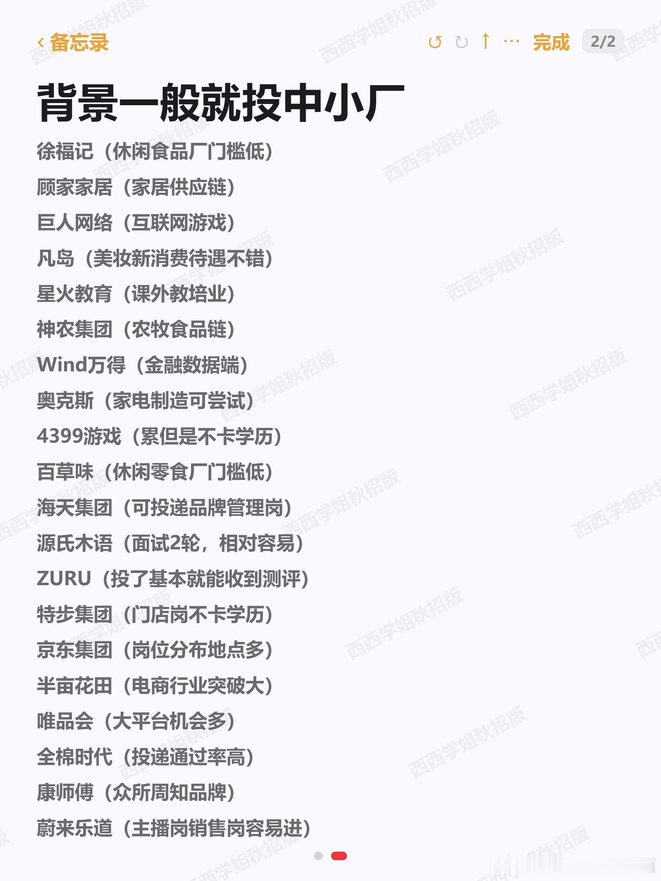 背景一般就投中小厂​​​