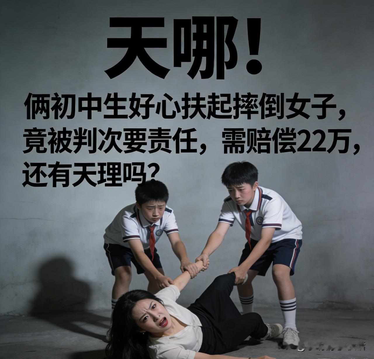 惊了！两名初中生扶人却遭索赔22万，这是什么世道？“天哪！俩初中生好