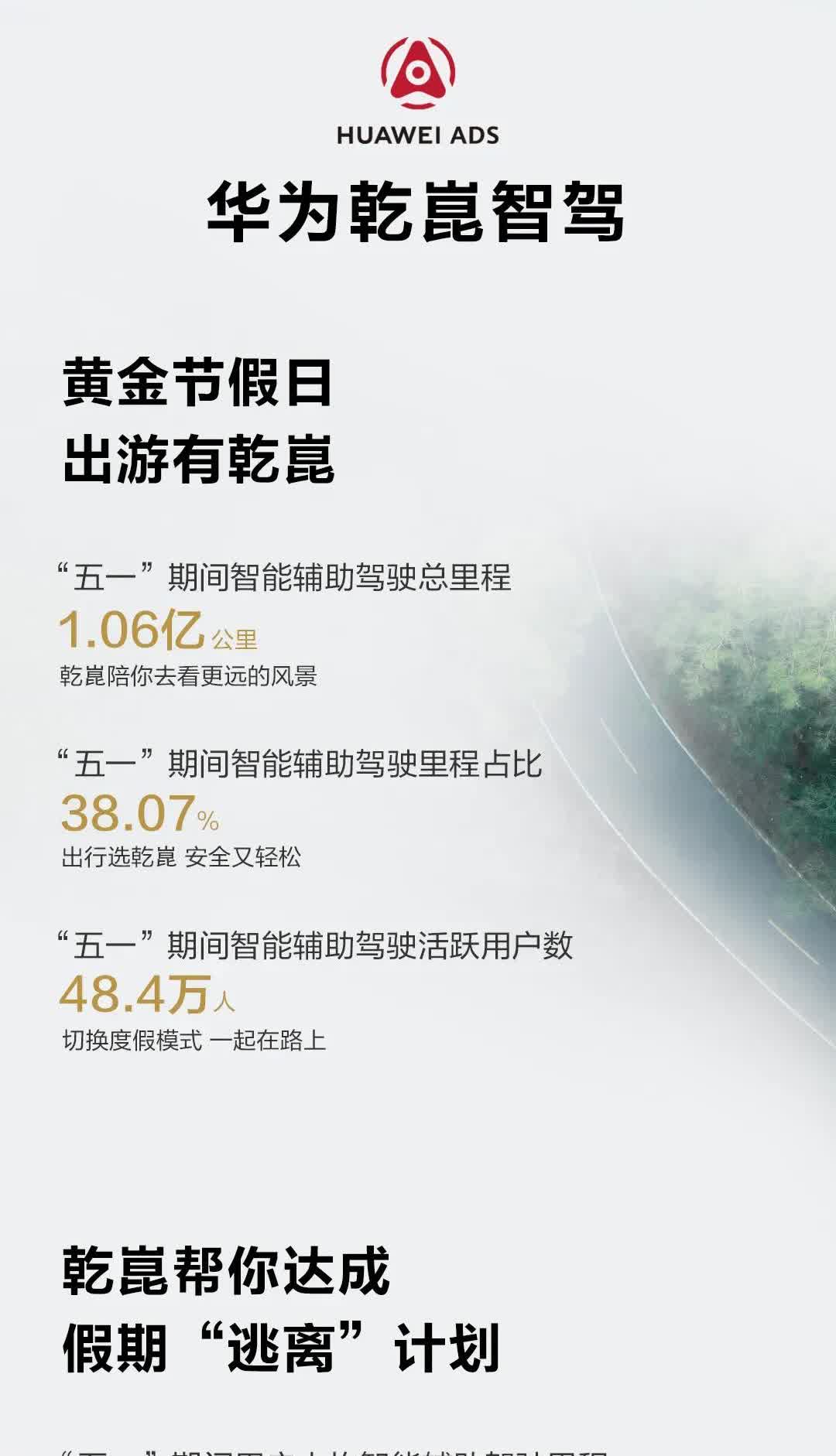 刚经历五一长途自驾，大家应该更懂华为乾崑智能辅助驾驶有多刚需了，几百公里放心开，