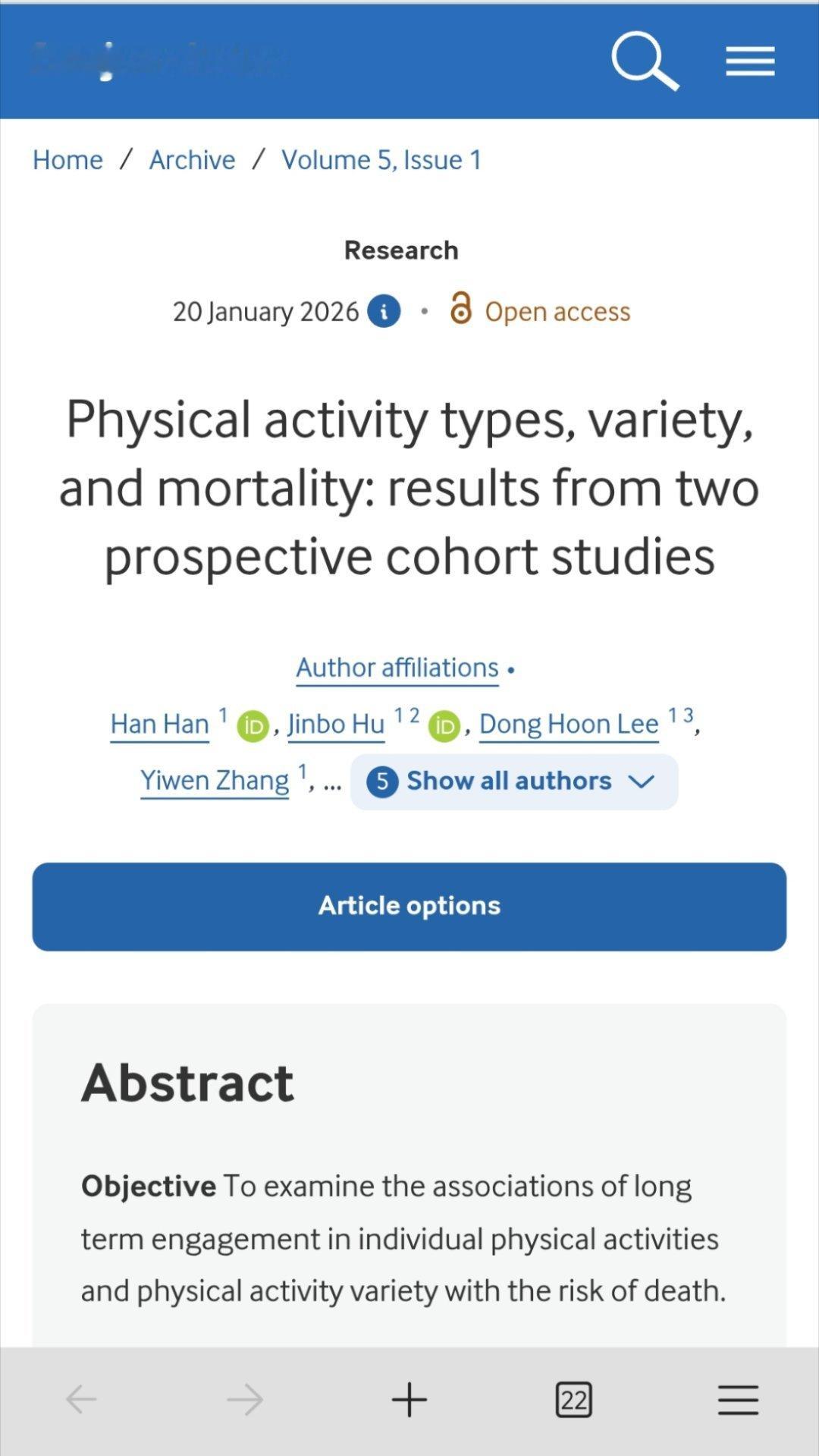 同志们看这个：这篇BMJ子刊再次得出同一个结论：生命在于运动！每天只需要少量的运