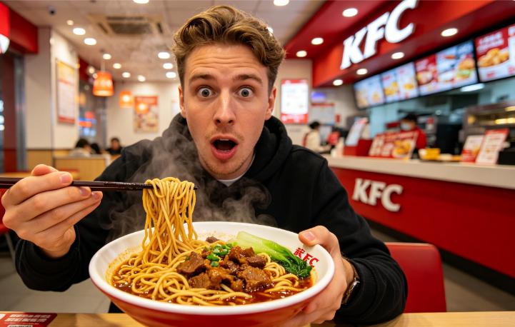 油管上有一条千万播放量的海外博主探店视频，外国博主专程来到中国，打卡经过本土口味