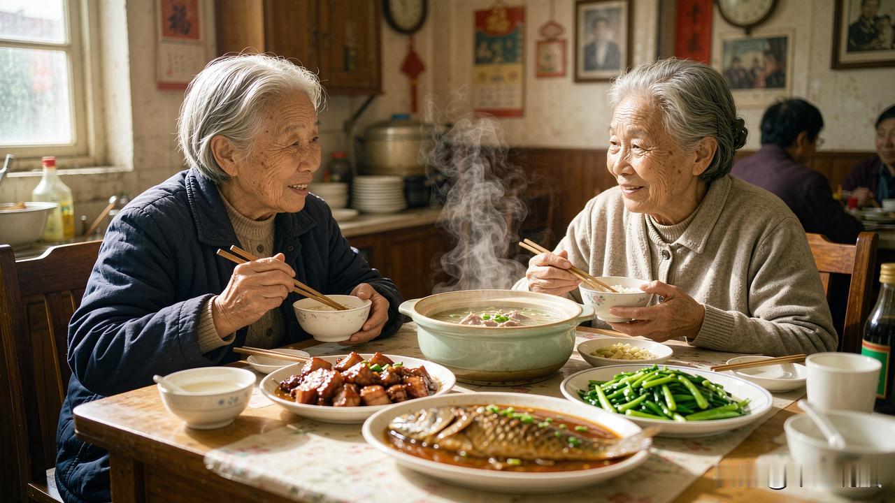 今天跟退休老同事出去吃饭聊天，她今年79岁，她没有高血压，没有糖尿病，就是体检时