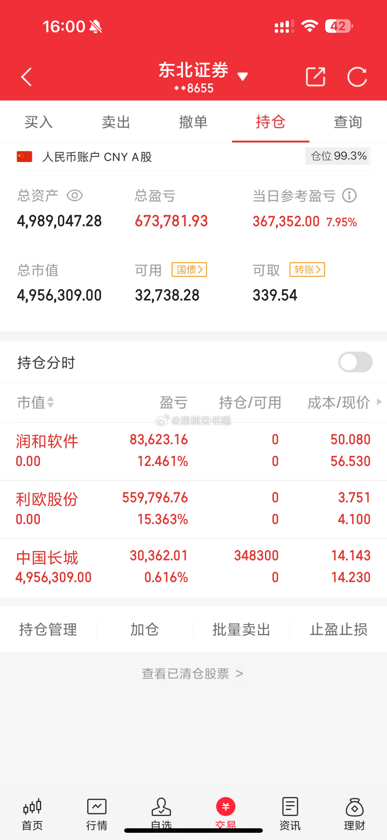 300w本金挑战2025年年底前翻3倍之旅（第30天）目前米仓总量:490W+