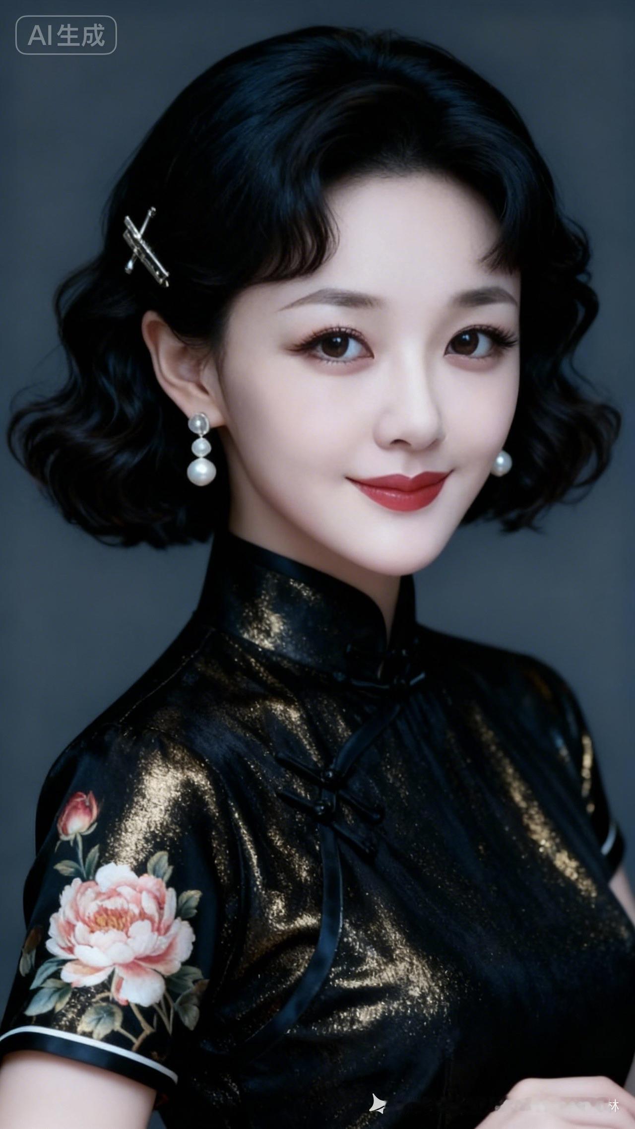 复古黑金旗袍，优雅气质，尽显东方韵味！