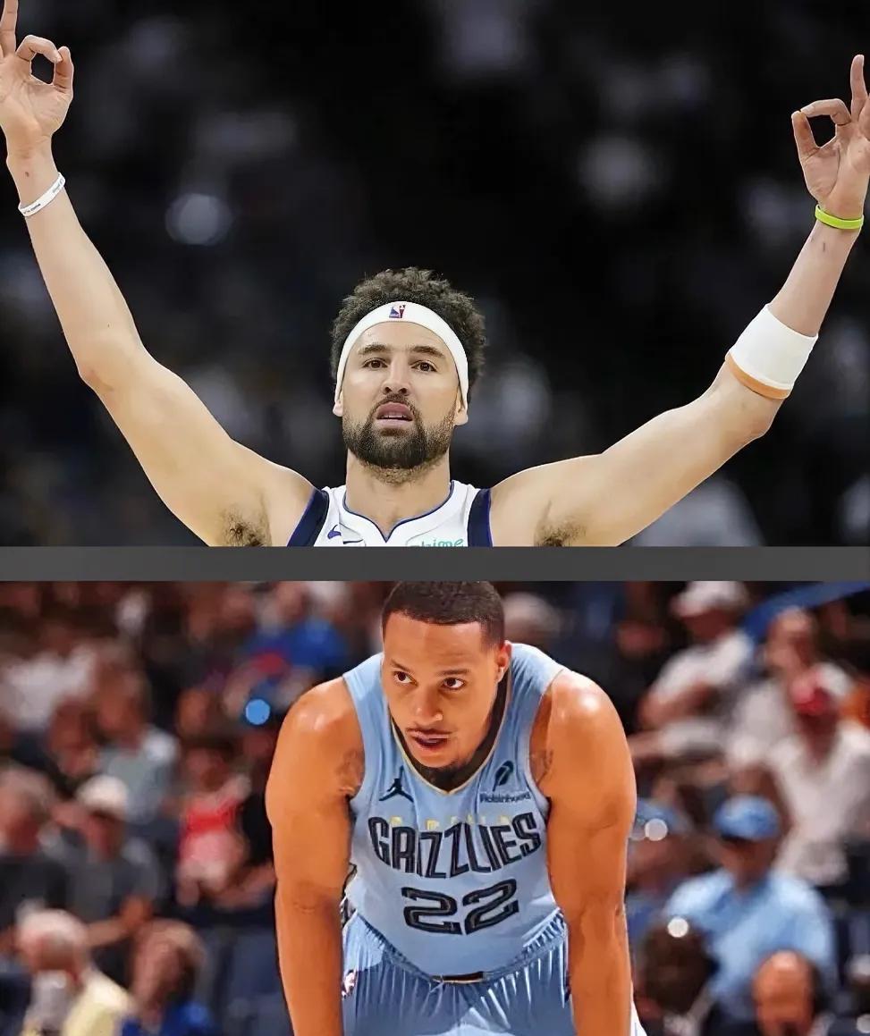 NBA附加赛，汤普森与贝恩不在一个档次。汤普森出场32分钟，投篮15中7，三分