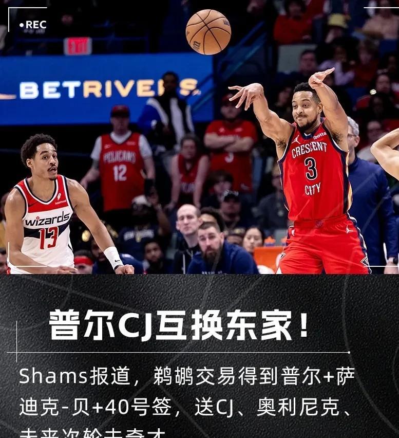 奇才真奇才，一阵神操作！用普尔+萨迪克-贝以及今年的40号签撸来鹈鹕麦科勒姆+奥