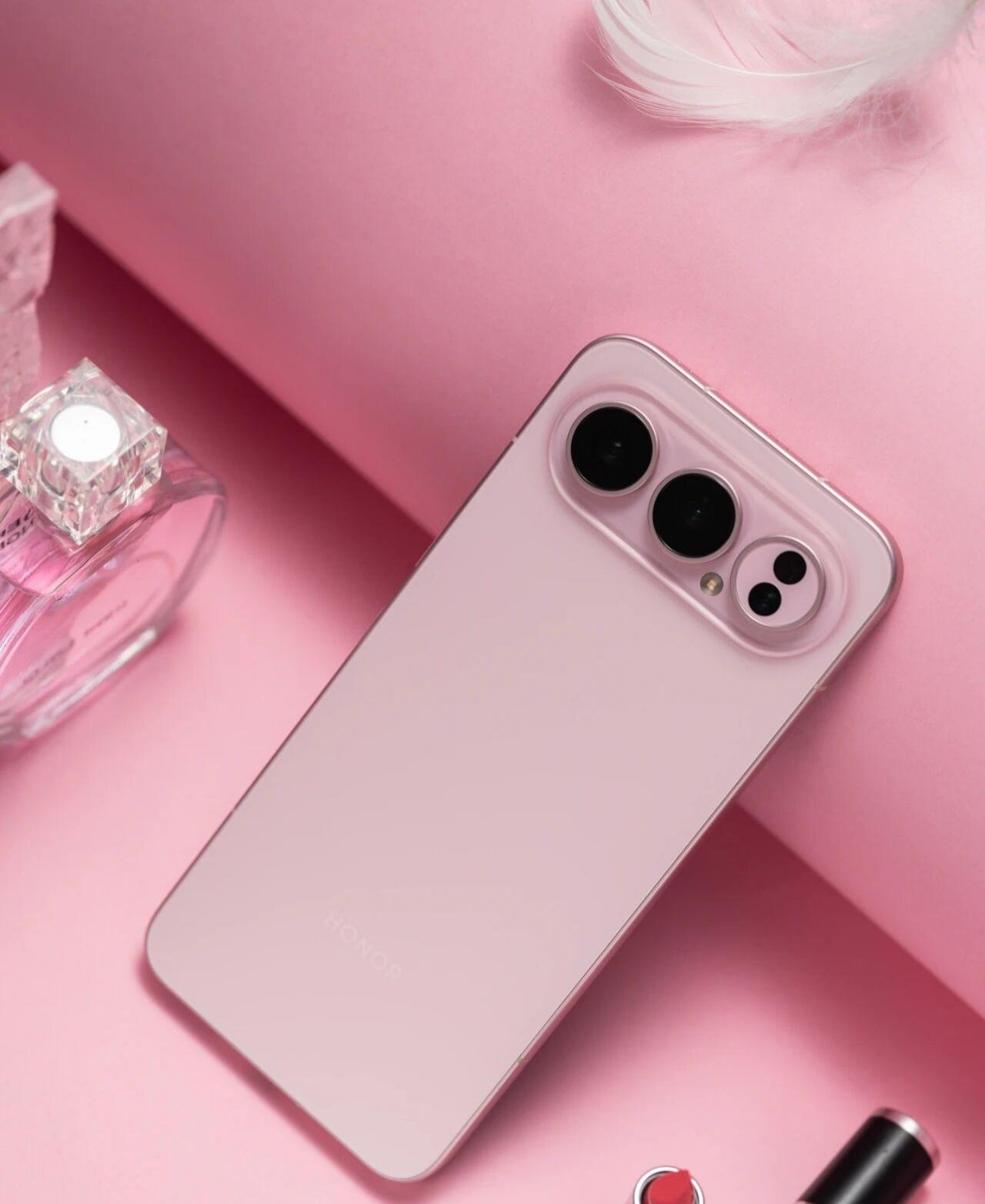 荣耀500Pro图赏：幸运水晶粉，超级Pro的舒服荣耀500系列已经正式登场了