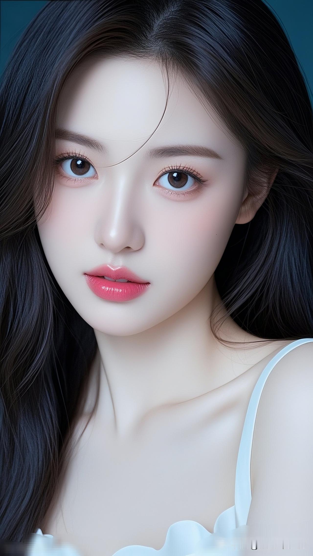 红妆美人，笑靥如花。分享唯美照片梦幻少女，白皙肌肤，红唇轻启，宛如画中仙子。