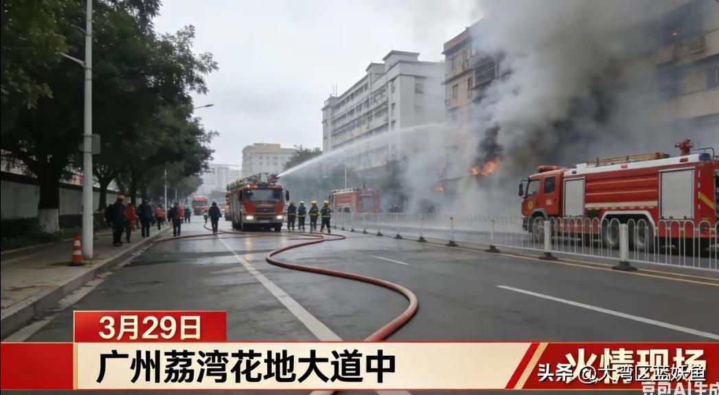 今天广州荔湾区这事儿，真是吓出一身冷汗！中午11点多，花地大道中突然冒起浓