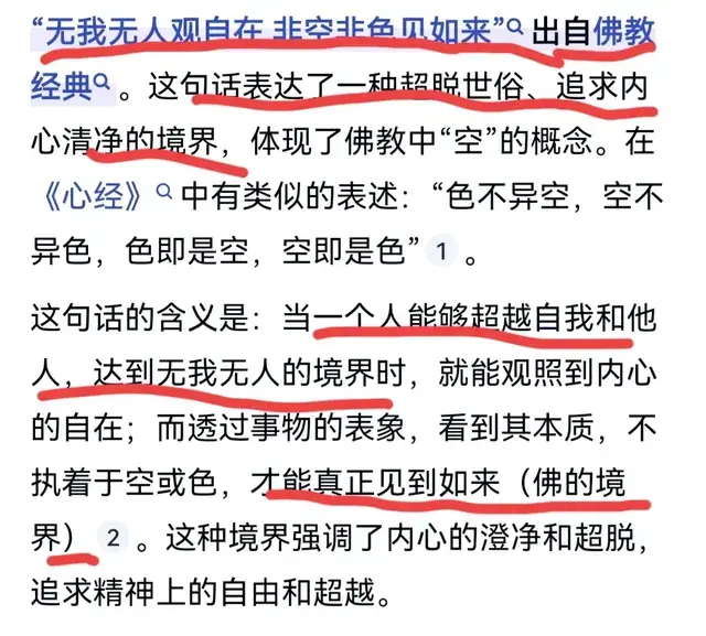 什么是“无我无人观自在, 非空非色见如来”?