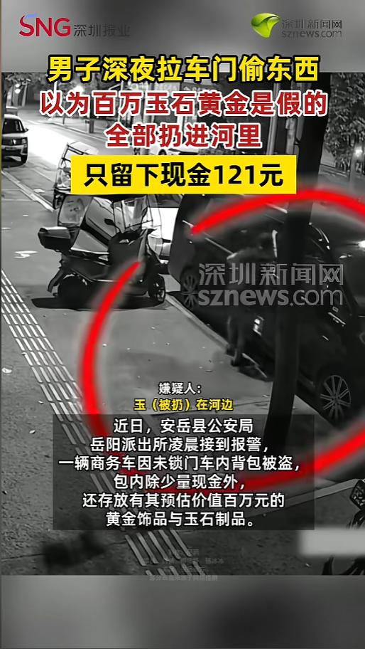 “眼拙了！”5月16日报道，四川资阳，一辆商务车停在路边，忘记了锁车，被小偷给光