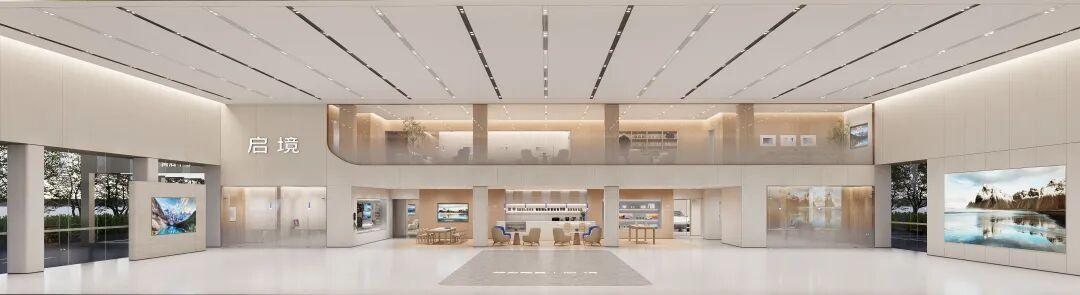 神速呀，启境的新车还没正式亮相，门店已经开始准备上了，效果图奉上，都是带的华为乾