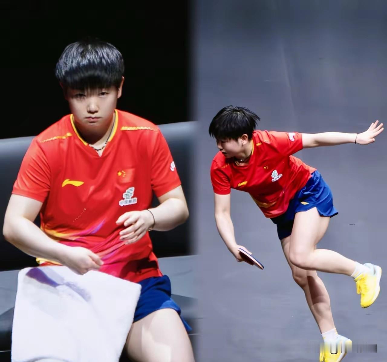 孙颖莎脚踝缠满绷带咬牙拼完混双决赛那刻，真让人揪心。这姑娘一天连打三场高强度比赛