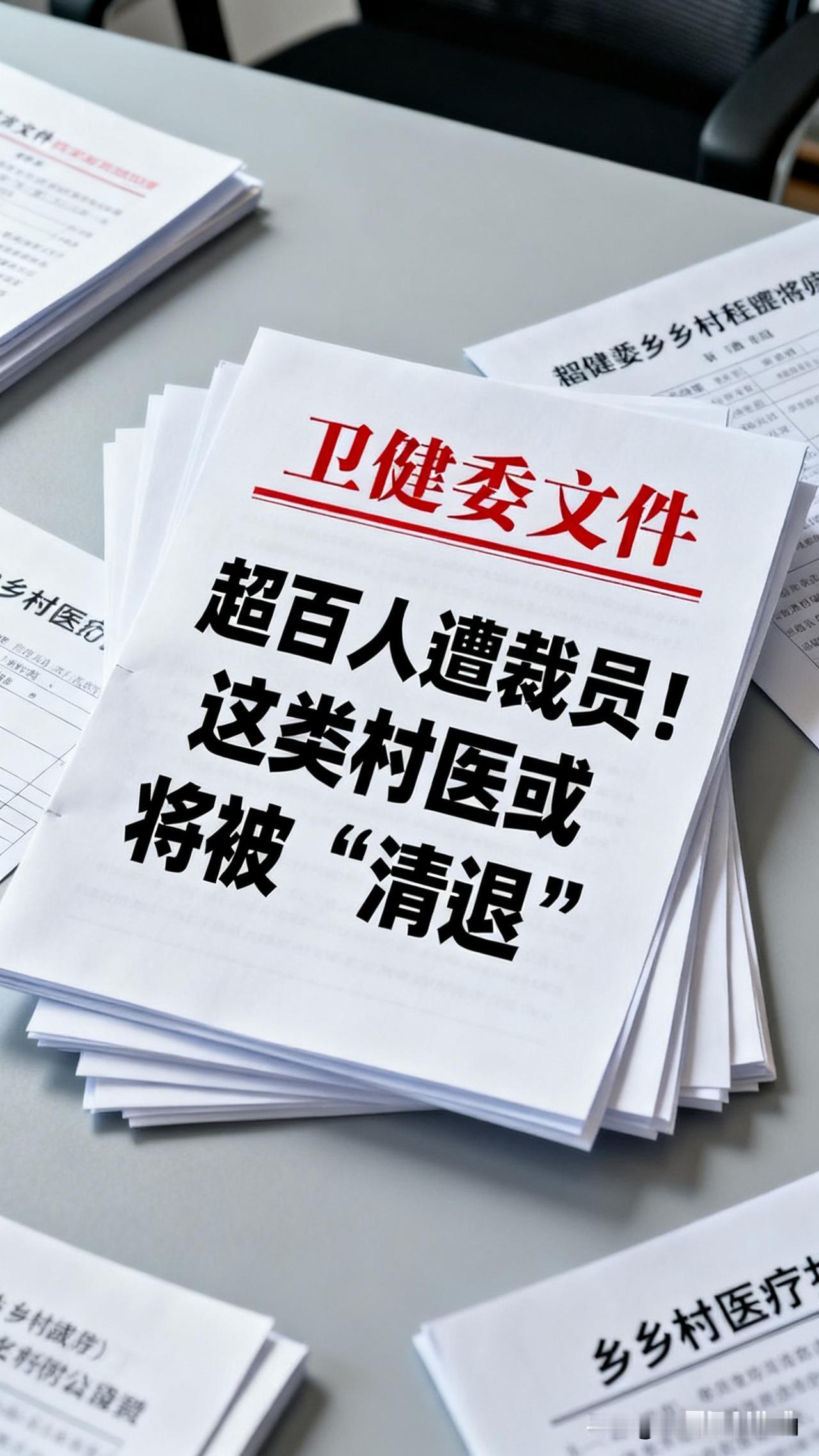 超百人遭裁员！卫健委明确：这类村医或将被“清退”乡村医生，作为农村医疗卫生