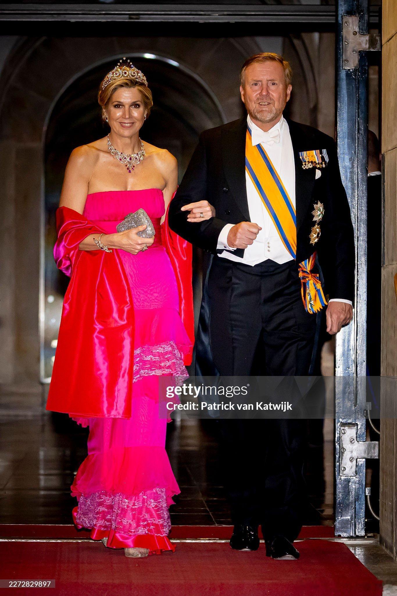 你究竟有多爱这件衣服前天出席外交使团晚宴的荷兰王后玛克西玛repeat了200