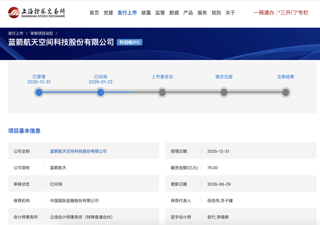 据蓝箭航天6月29日招股书显示，2023至2025年公司营业收入分别为395.2