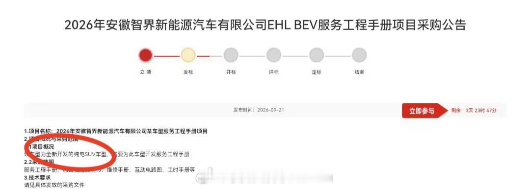 智界的全新纯电SUV车型​​​