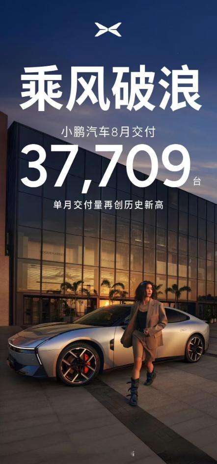 车圈也刚刚“开学”，各大车企陆陆续续交暑假作业啦小鹏汽车8月交付377