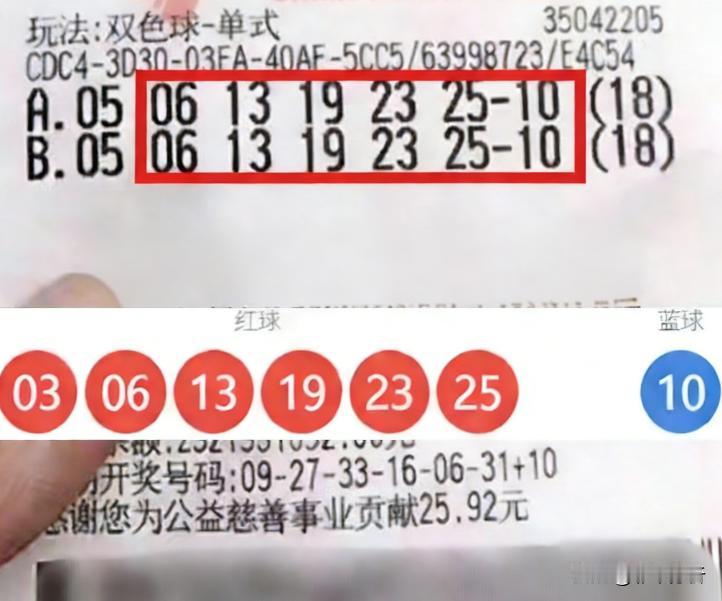 一号之差憾失1.8亿巨奖！彩友36倍单挑双色球中5+1拿下10万固定奖，只因红球