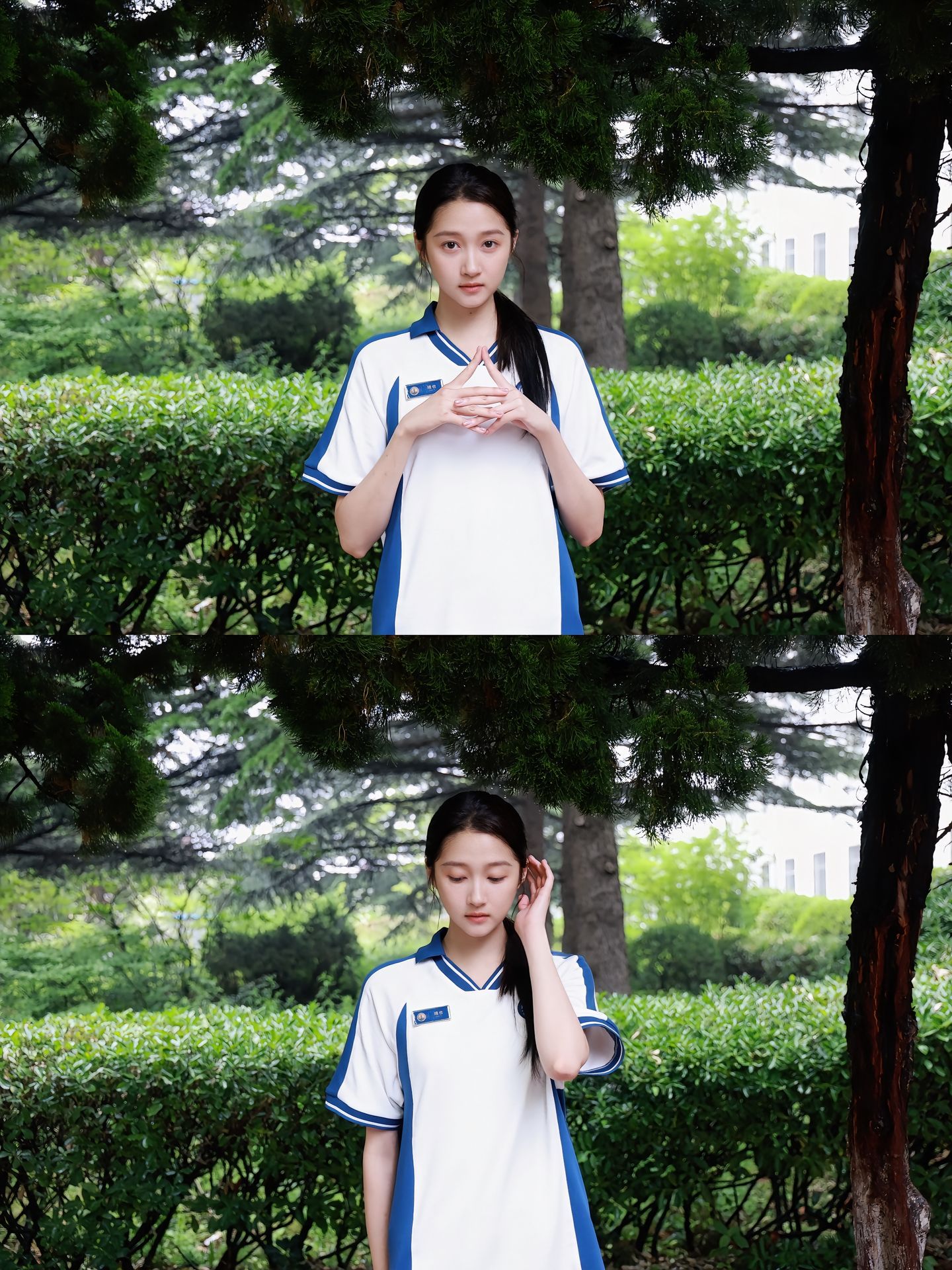 关晓彤新剧《耀眼》里面清纯女高的造型好惊艳，真是越素越美，感觉可以演一辈子青春校