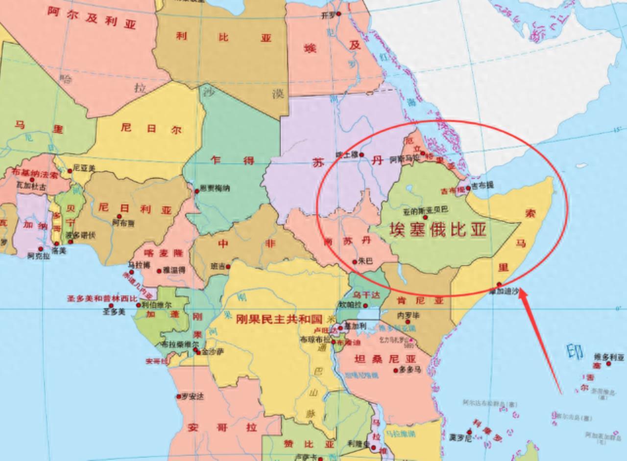 埃塞俄比亚能不着急吗？作为非洲人口第二大国、面积第五大国，与红海、印度洋近在咫尺