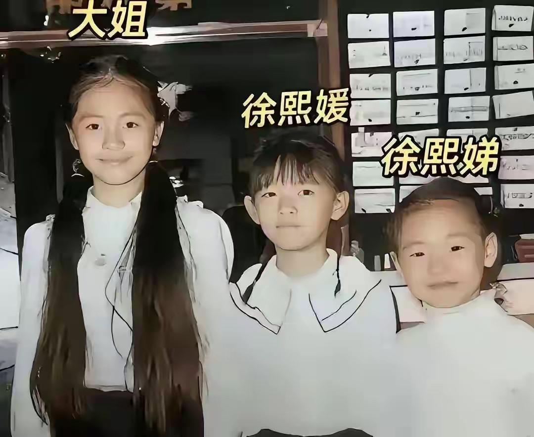 看到大S家三姐妹的照片，小时候穿得也挺好的，家庭条件应该不错。蛮幸福的，徐妈妈把