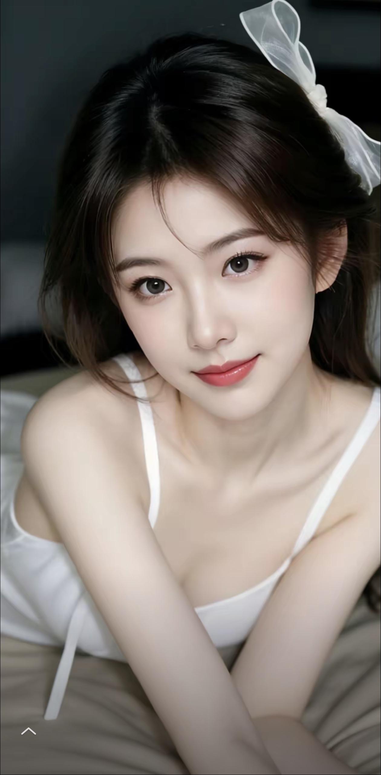 温柔甜美少女感笑容温柔美少女