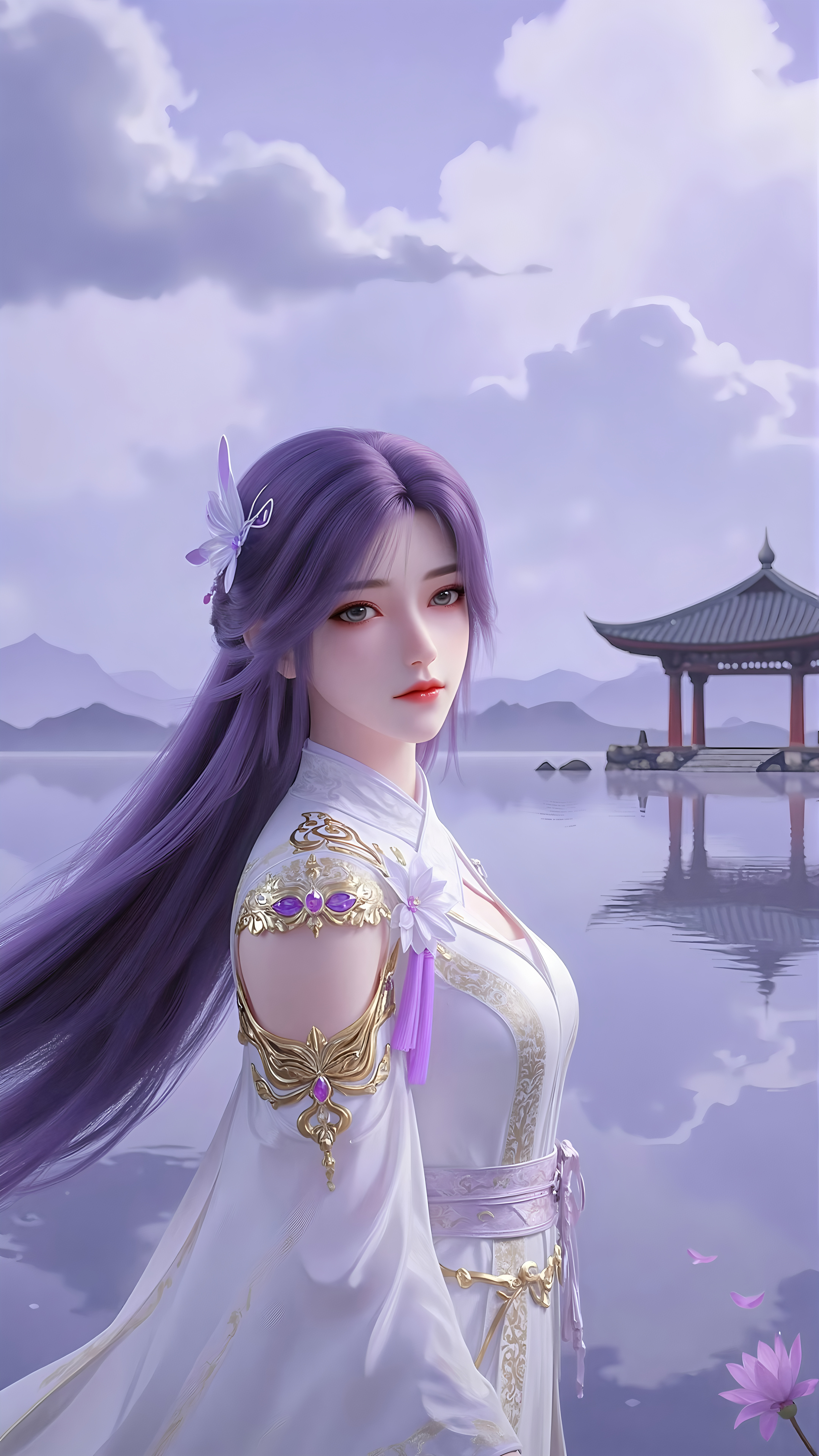 完美世界云曦【精美壁纸】落日归于山海，坠子们八月快乐！