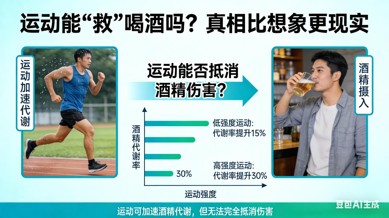 运动能“救”喝酒吗？真相比想象更现实长期以来，“小酌有益”“运动能抵消酒精
