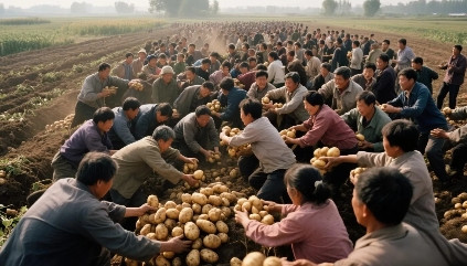 安徽500亩土豆遭村民哄抢2025年6月10日起，安徽宿州埇桥区解集镇500