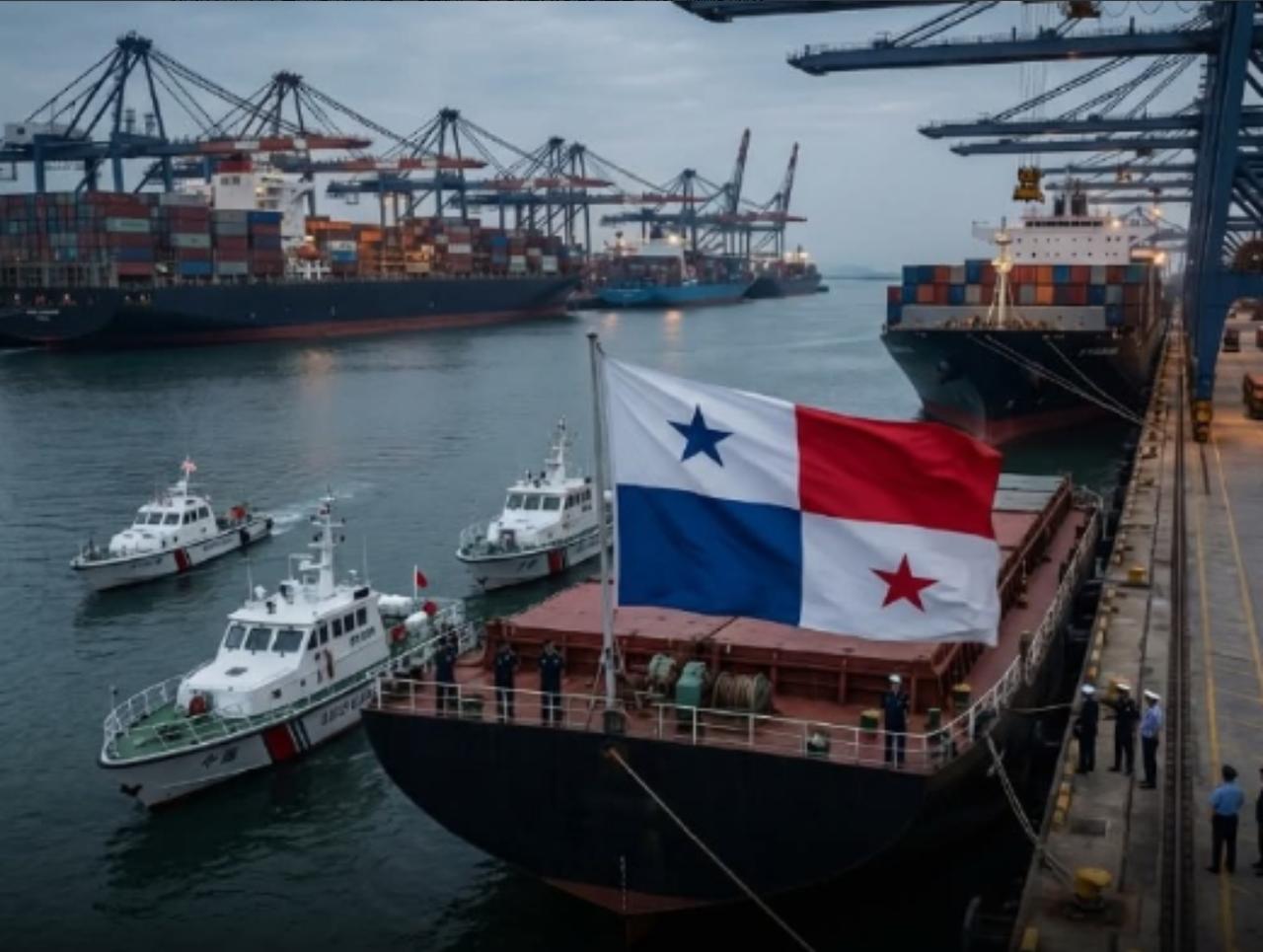 货轮纷纷撤掉巴拿马国旗，这下轮到美国不爽了！ 短短半个月，中国港口对巴拿马籍