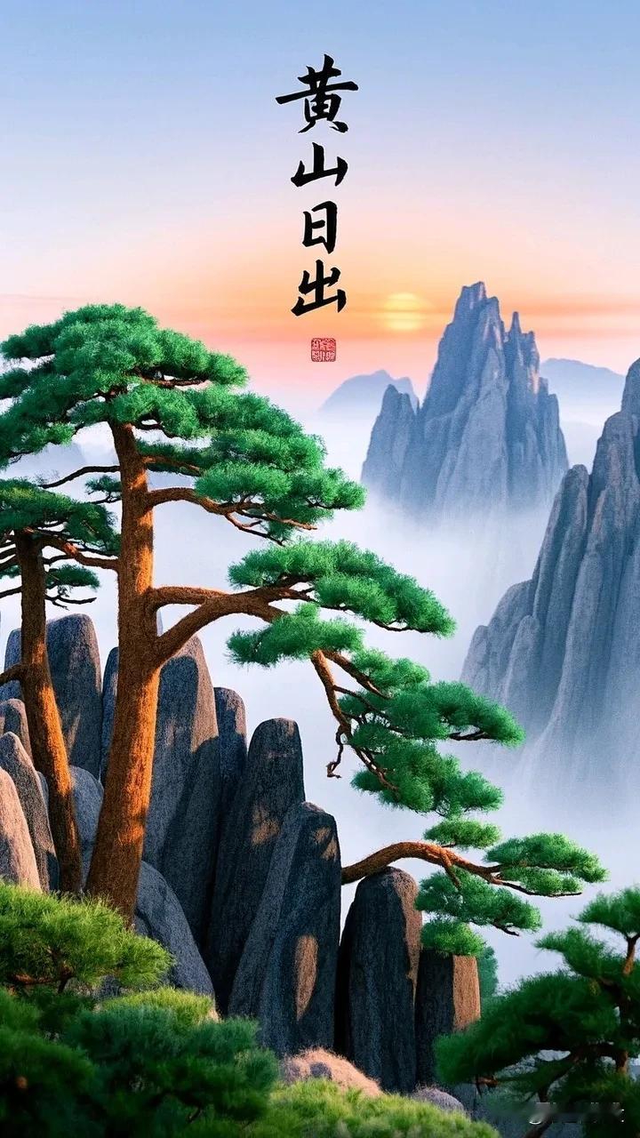 黄山的日出云海，着实绝妙！3月4日，黄山风景区雨后初霁，那景象宛如仙境一般。晨曦