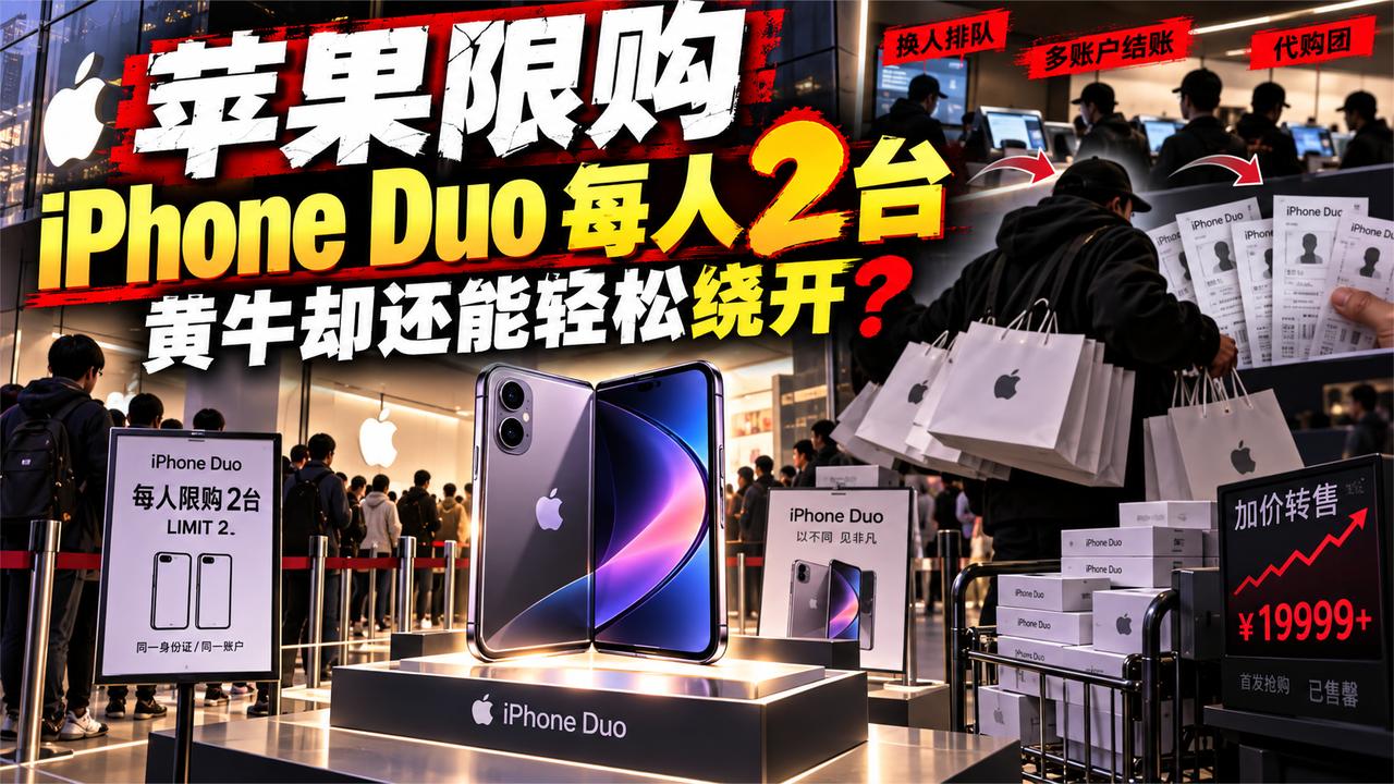 苹果限购iPhone Duo每人2台，黄牛却还能轻松绕开