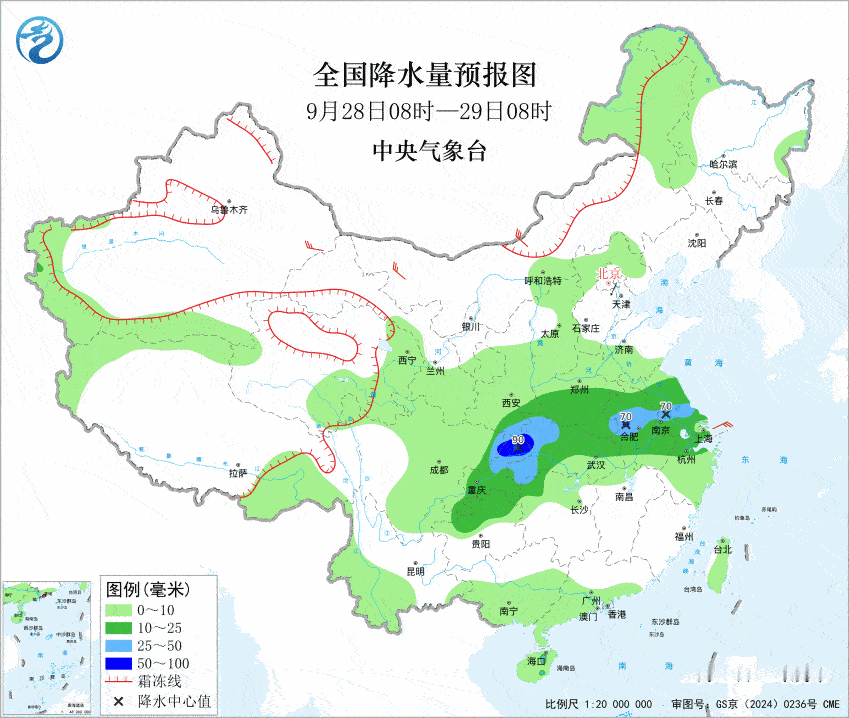 【一周天气——冷空气发力南方天气转折】本周（9月28日-10月4日），冷空气将