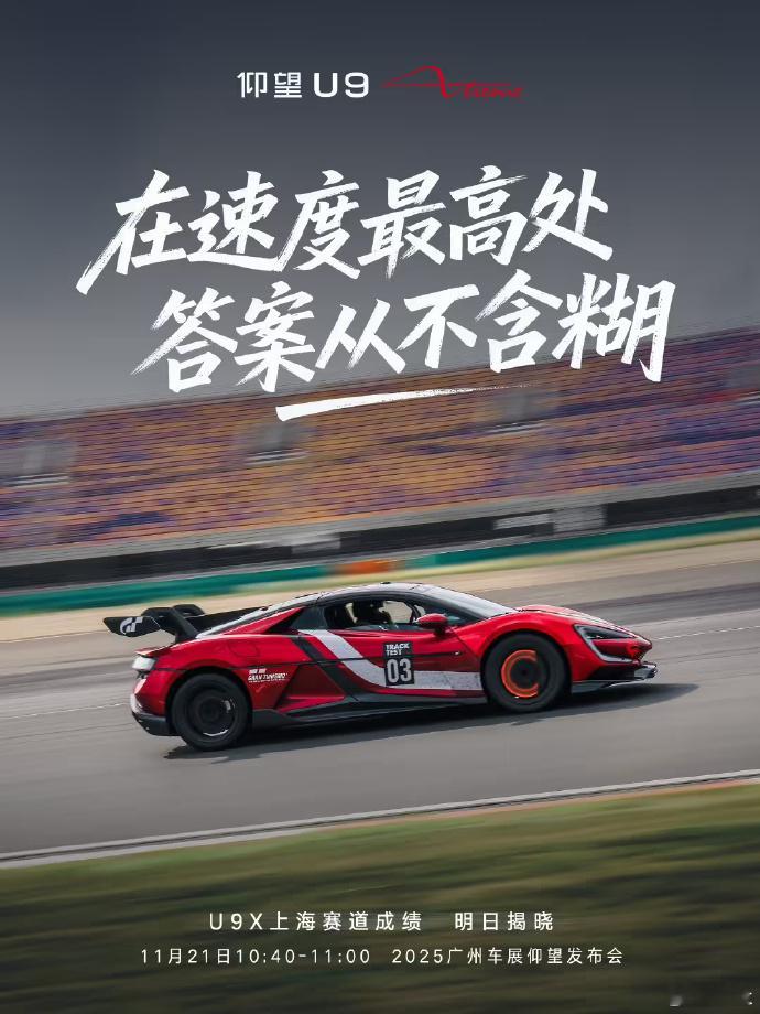 11月20日，比亚迪旗下高端品牌仰望汽车正式官宣，高性能超跑仰望U9X