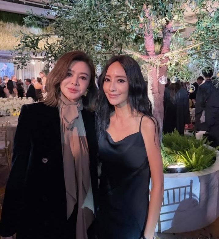 63岁关之琳盛装出席朋友的婚礼，打扮好贵气，但脸部五官好奇怪，苹果肌又肿又胀，整