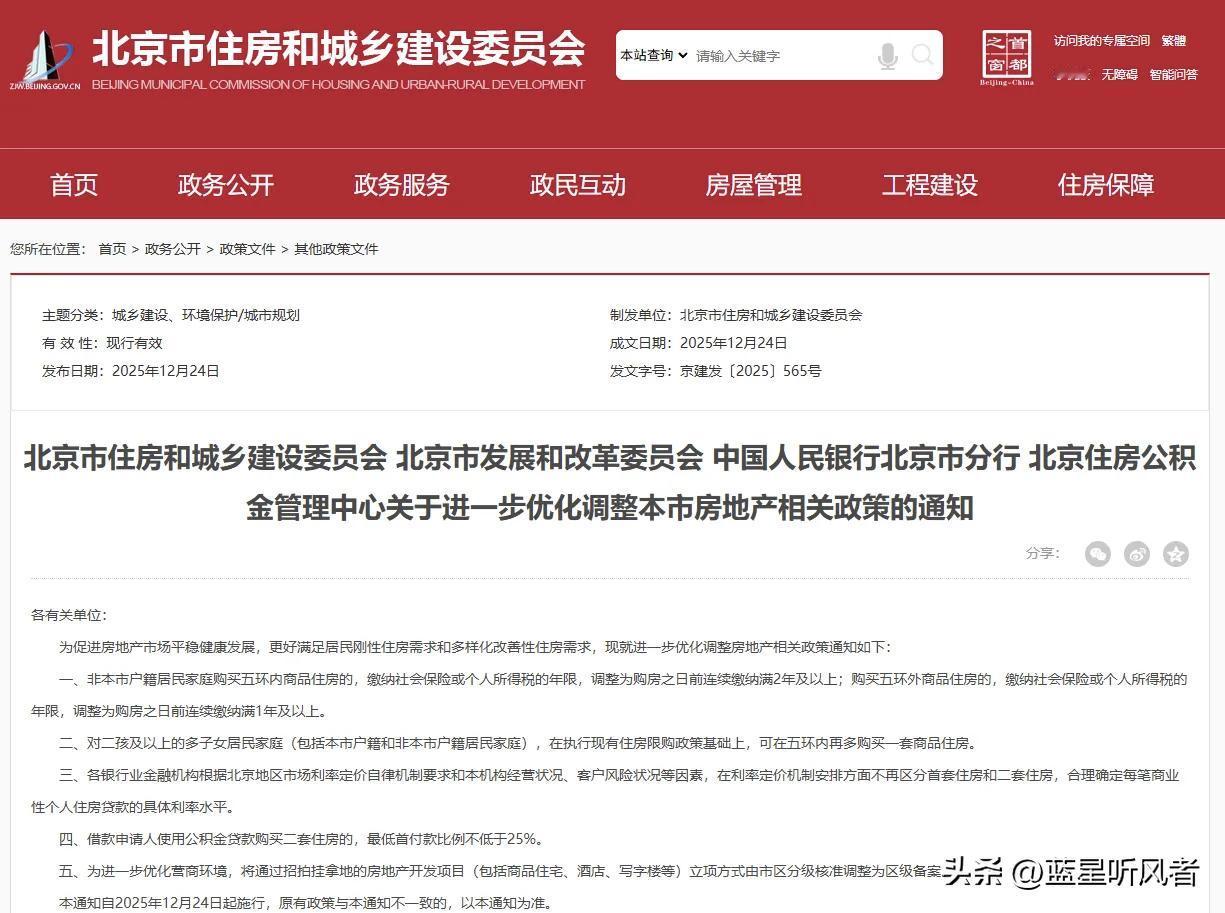 北京买房门槛降了！社保年限缩短，这些人能买了！北京刚出了买房新规定，核心就两