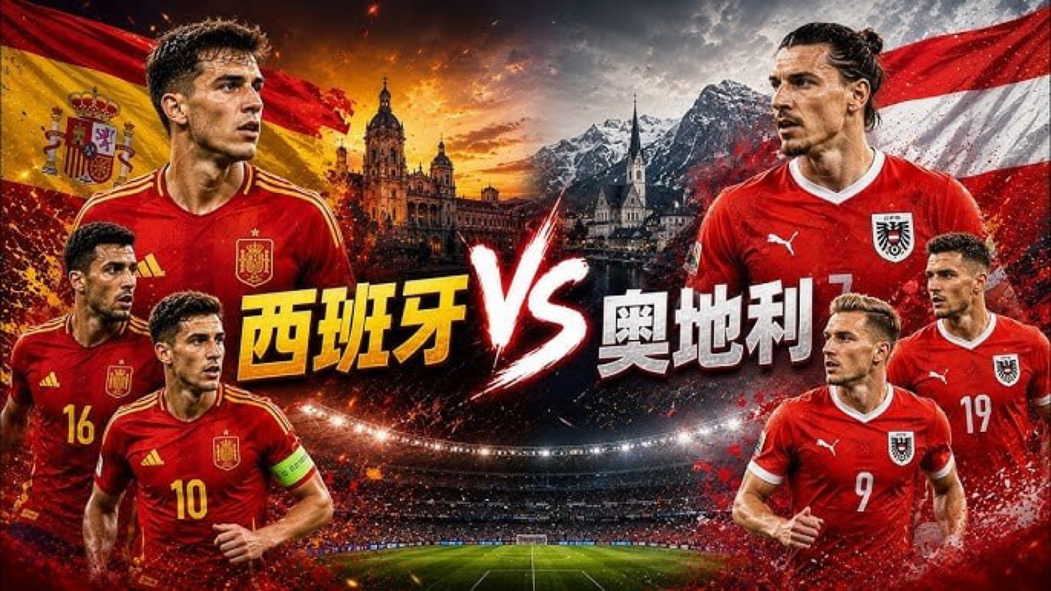 周四三轮淘汰赛强弱对决！欧陆豪强闯关思路全梳理周四083西班牙VS奥地利｜03