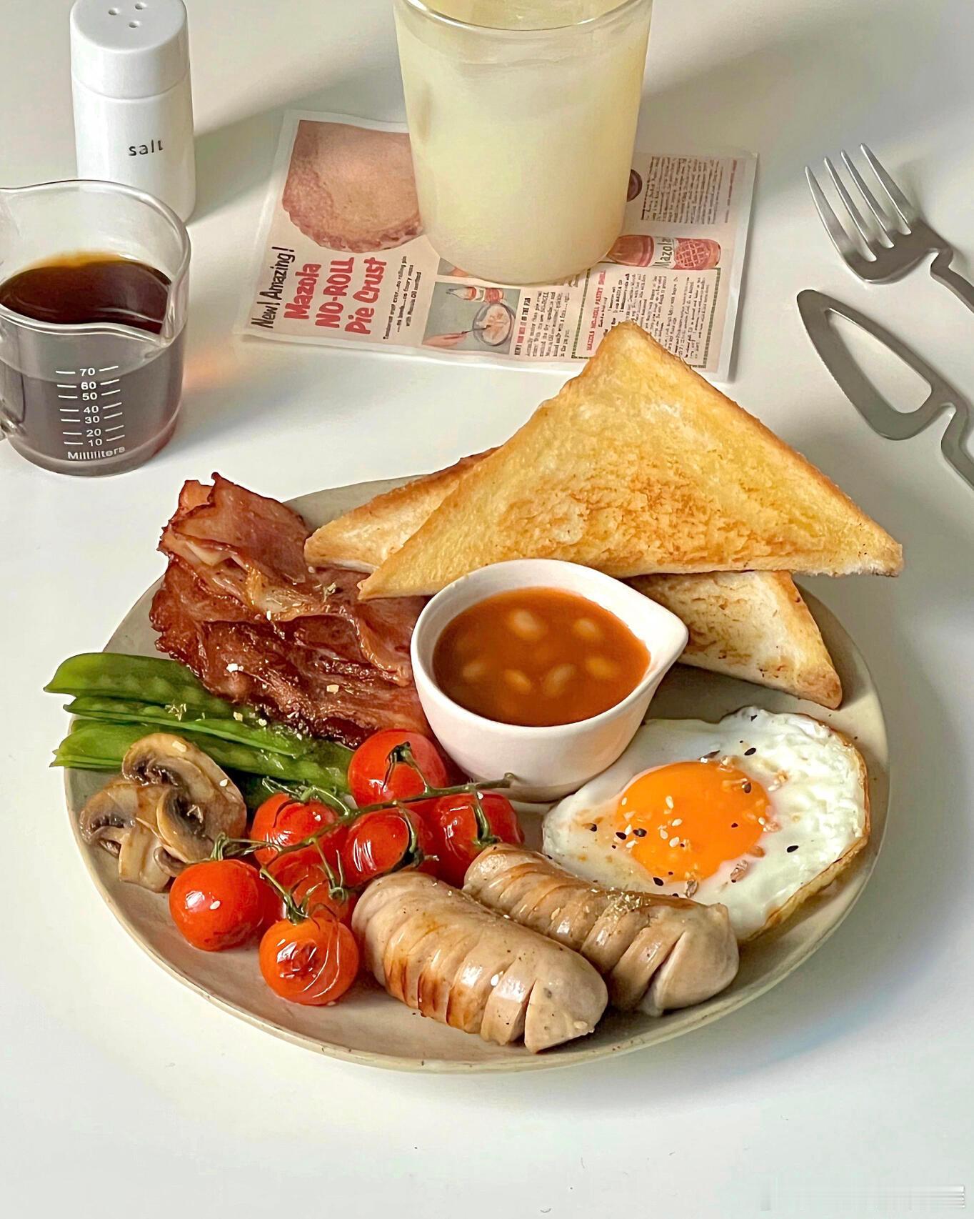 早餐🍴快手一盘端|英式早餐盘🇬🇧·好久没有做早餐盘了👀今天来做经典的
