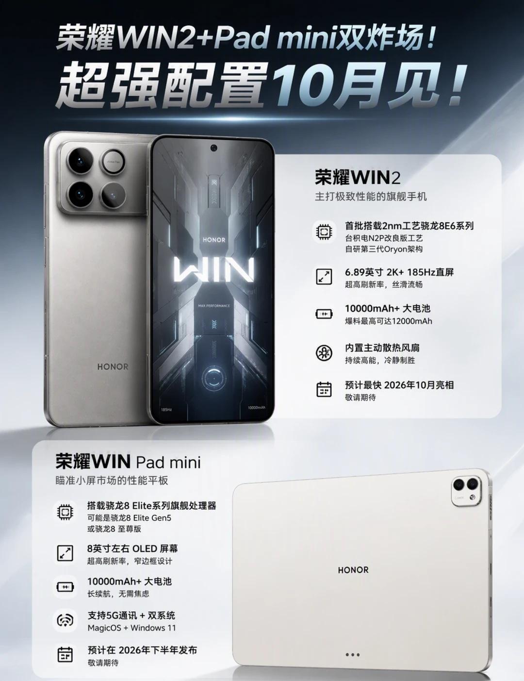 荣耀win2+Padmini双炸场！超强配置10月见数码神机howto科技