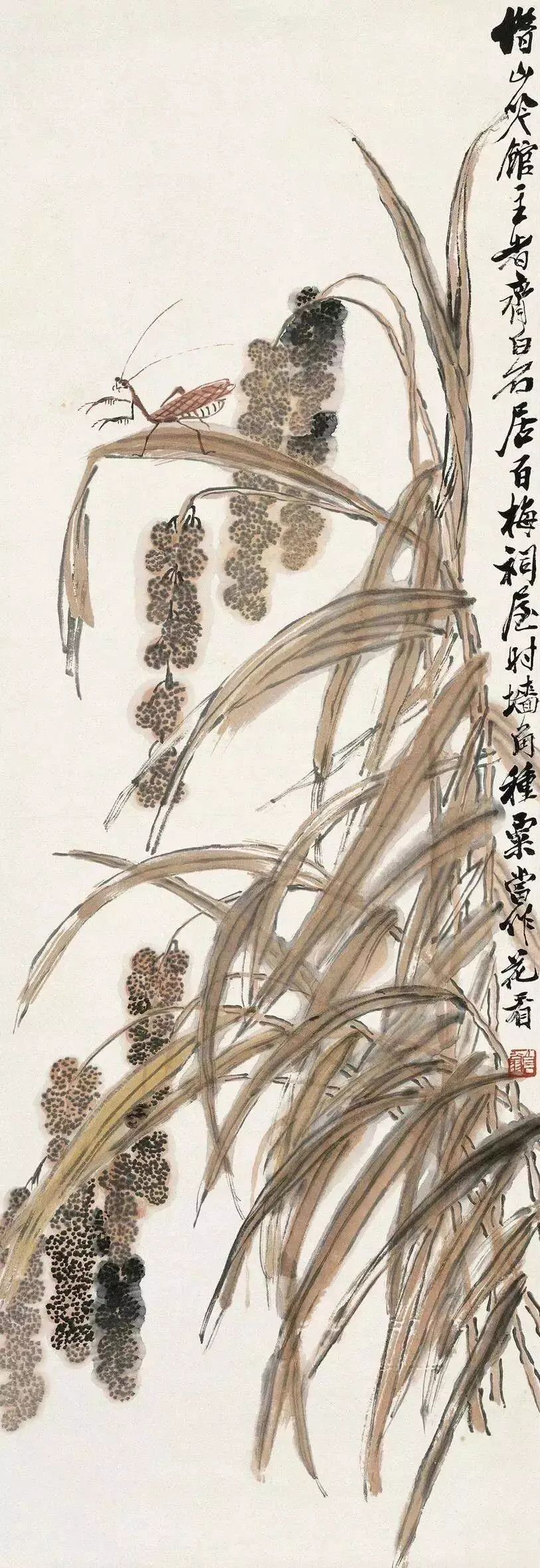 在齐白石漫长的一生中，一半以上都是在农村中度过的，晚年定居北京后，仍对早年宁静的
