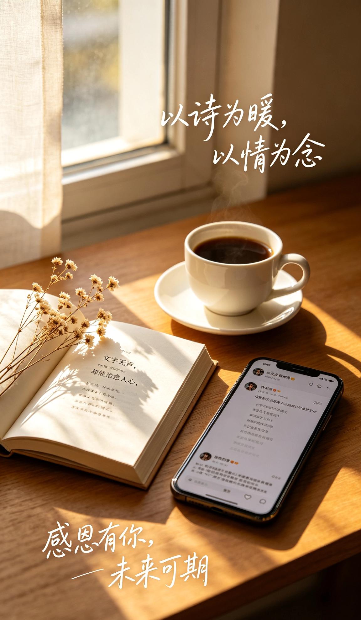 以诗为暖，以情为念，在细碎日常里，收藏世间所有美好。文字无声，却能治愈人心，平
