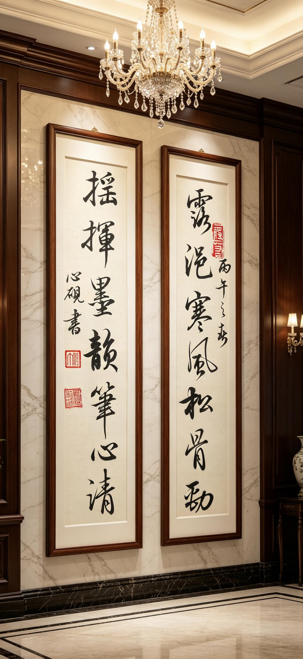 昨天晚上有网友给我留言，要求定购一副对联，内容是:“露浥寒风松骨劲，摇挥墨韵笔心