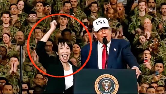 尴尬一幕！日本首相高市早苗被特朗普邀请登上美军驻日本基地的华盛顿号航母后，被曝光